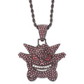 Colgante de Gengar Hip-Hop con incrustaciones de strass💎👻